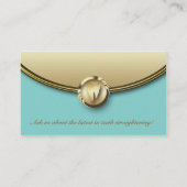 Bleu molaire dentaire 2 en métal d'or de carte de (Dos)