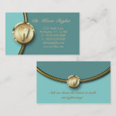 Bleu molaire dentaire en métal d'or de carte de (Devant / Derrière)