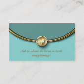 Bleu molaire dentaire en métal d'or de carte de (Dos)