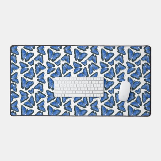 Bleu morpho papillon motif design emballage (Clavier et souris)