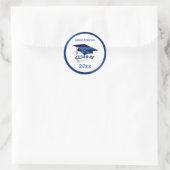 Bleu mortier, diplôme Classe de graduation Sticker (Sac)