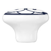 Bleu Motif décoratif Bleu Céramique Bouton de trac (Côté)