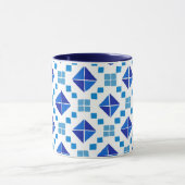 Bleu motif mug (Centre)