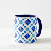 Bleu motif mug (Devant droit)