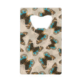 Bleu motif papillon Pansy sur blanc (Devant)