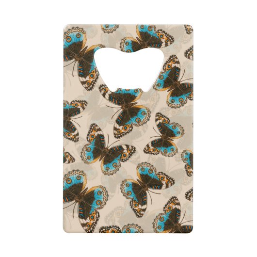 Bleu motif papillon Pansy sur blanc (Devant)