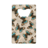 Bleu motif papillon Pansy sur blanc (Dos)