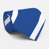 Bleu moyen et blanc Cravate régimentaire (Roulé)