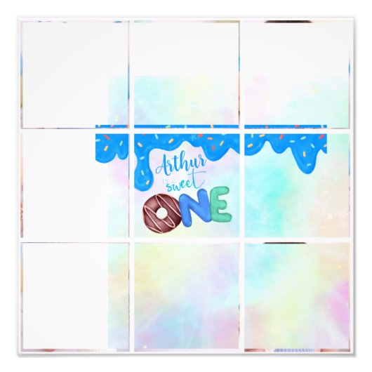 bleu multi photo doux (Devant)