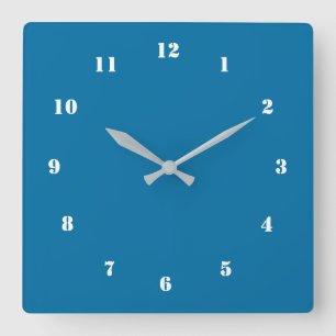 Bleu Mur Horloge Couleurs Personnalisées Votre Pro