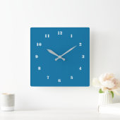 Bleu Mur Horloge Couleurs Personnalisées Votre Pro (Maison)