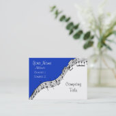 Bleu musical de carte de visite (Debout devant)