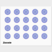 Bleu mystique, autocollants Mandala (Feuille)