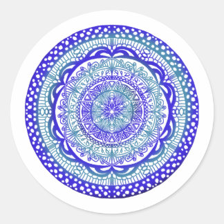 Bleu mystique, autocollants Mandala