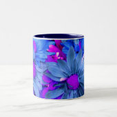 Bleu N Marguerite pourpre Mug (Centre)