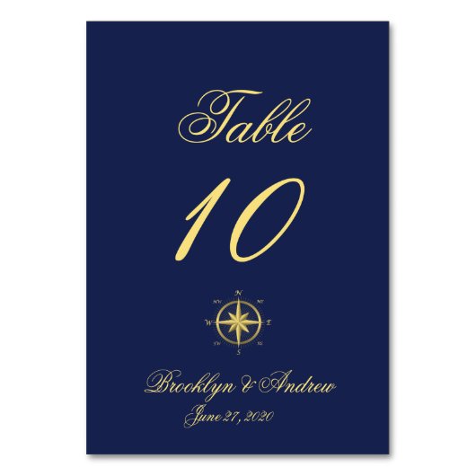 Bleu Nautique Mariage Cartes de Place Cartes de Ta (Par défaut)