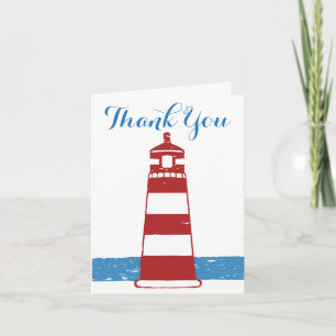 Bleu Nautique Merci Rouge & Blanc Phare de la Mer