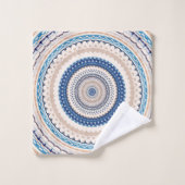  Bleu Neutre Boho Mandala  (Gant de toilette)