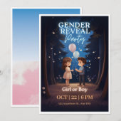 Bleu Night Fairy Tale Genre Reveillez Invitation (Devant / Derrière)