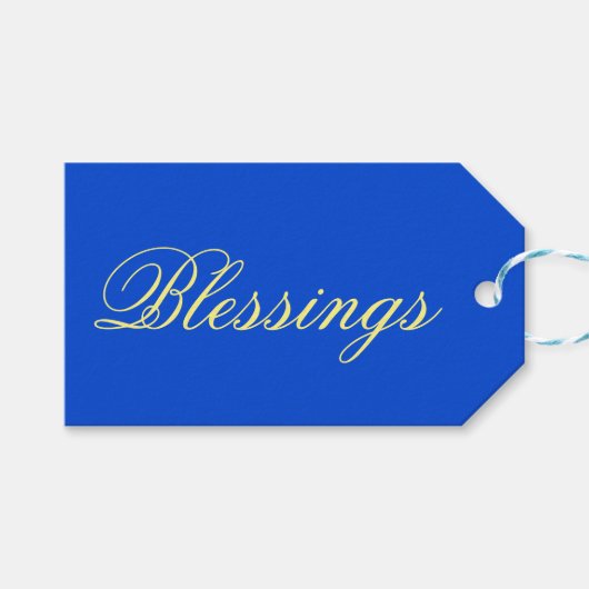 Bleu no.2, Étiquette cadeau bleue (Devant (Horizontal))