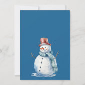 Bleu Noël Fête Invitation (Dos)