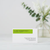 Bleu noir blanc vert Carte de visite attrayant (Debout devant)