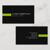 Bleu noir blanc vert Carte de visite attrayant (Devant / Derrière)