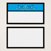 Bleu Noir Blancs Favoriser les cartes (Devant & derrière)