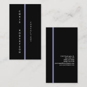 Bleu Noir Bleu Attractif Carte de visite de charme (Devant / Derrière)