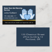 Bleu noir Carte de visite de l'aide sanitaire à do (Devant / Derrière)