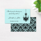 Bleu, Noir Damas Lustre Mariage Favor Balise (Bureau)