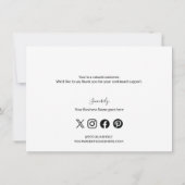 Bleu noir Entreprise Logo Merci social (Dos)