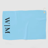 Bleu noir et bébé Serviette de golf personnalisée (Horizontal)
