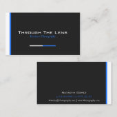 Bleu, noir et blanc - Carte de visite (Devant / Derrière)