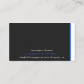 Bleu, noir et blanc - Carte de visite (Dos)