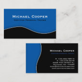 Bleu noir professionnel de carte de visite de (Devant / Derrière)