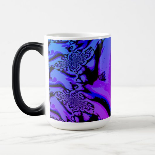Bleu Noir Rose Purple Morpher Mug (Gauche)