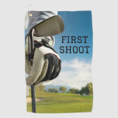 Bleu noir simple minimaliste Meilleures serviettes (Devant)