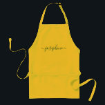 Bleu Nom de script personnalisé tablier adulte<br><div class="desc">Élevez votre prochain événement avec notre Blue Personnalisé Script Name Adult Apron, le parfait mélange de style et de fonctionnalité. Que vous soyez l'hôte d'un atelier botanique, d'un cours de plantation succulent ou d'une extravagance de cuisines, ces tabliers personnalisés laisseront une impression durable à vos invités. L'étoile de ce tablier...</div>