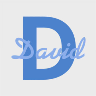 Bleu Nom & Sticker Monogramme