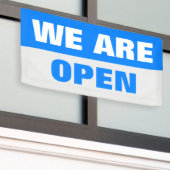 bleu nous sommes ouvert modèle business bannière s (Bâtiment extérieur)