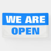 bleu nous sommes ouvert modèle business bannière s (Horizontal)