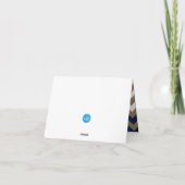 Bleu Nuit et Points de Confettis Or Blanc - Merci (Dos)