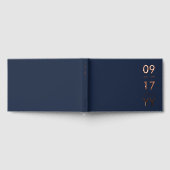 Bleu nuit Mariage moderne Date Typographie (Complet)