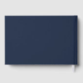 Bleu nuit Mariage moderne Date Typographie (Verso)