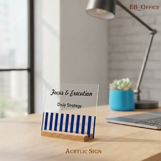 Bleu Nuit Rayures Blanches Professionnel Motivatio