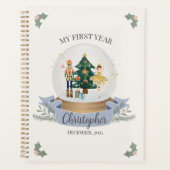 Bleu Nutcracker Baby shower première année jalon (Devant)