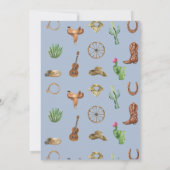 Bleu Occident 3ème anniversaire Rodeo Invitation (Dos)