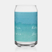 Bleu océan mer aquarelle plage (Gauche)