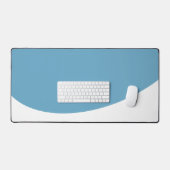Bleu Océan Moderne Flux Blanc Vague Bleu Bord infé (Clavier et souris)
